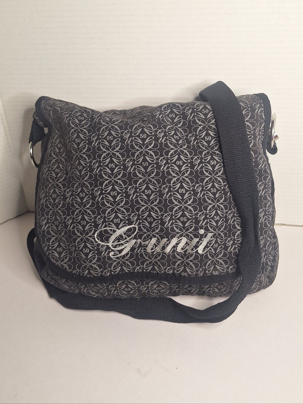 G-Unit Y2K Black Gray Messenger Bag 50 Cent Convertible Crossbody Shoulder Bag